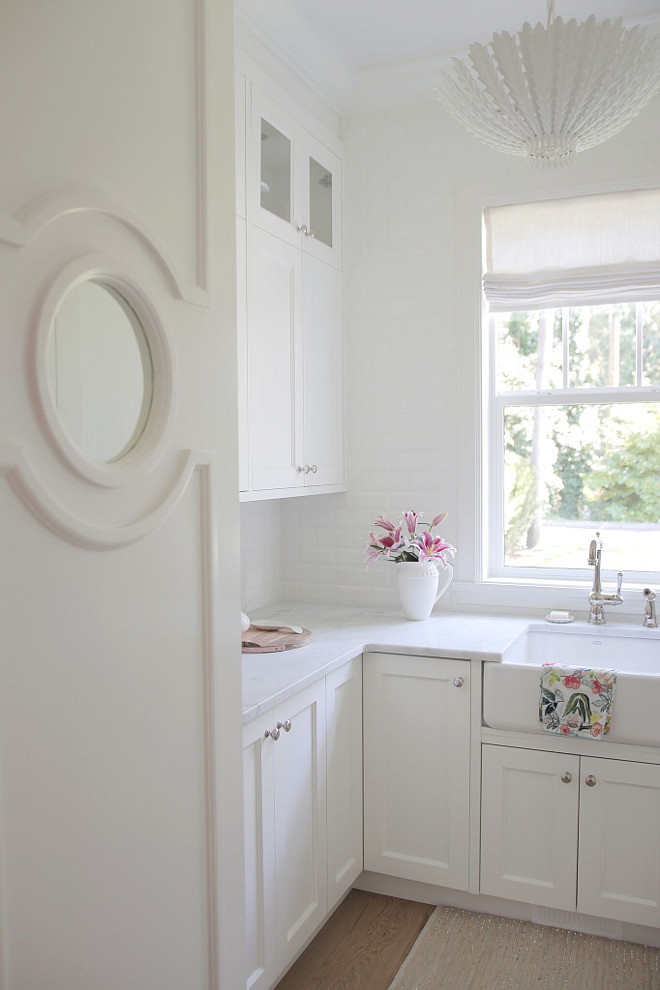 Pantry Lighting. Pantry Lighting- Circa Lighting- Aerin - Hampton Large Pendant in Plaster white. Pantry Lighting. Butlers pantry lighting #Pantry #Lighting #CircaLighting #Aerin #HamptonLargePendant #Pantrylighting #Butlerspantrylighting jshomedesign