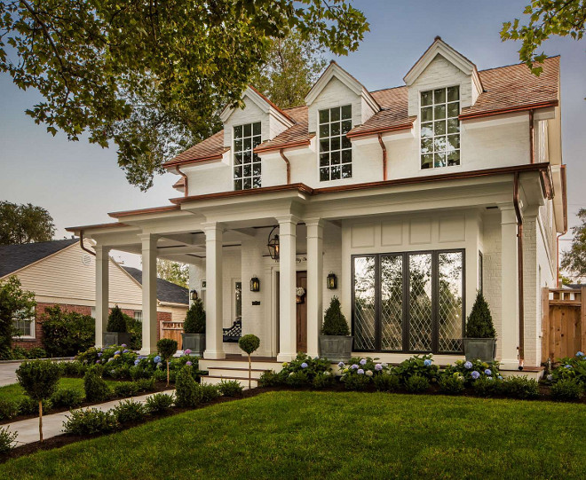 Porch. Front Porch. Porch with planters and beautiful landscaping. #porch #frontporch #planters #landscaping Fox Group Construction.