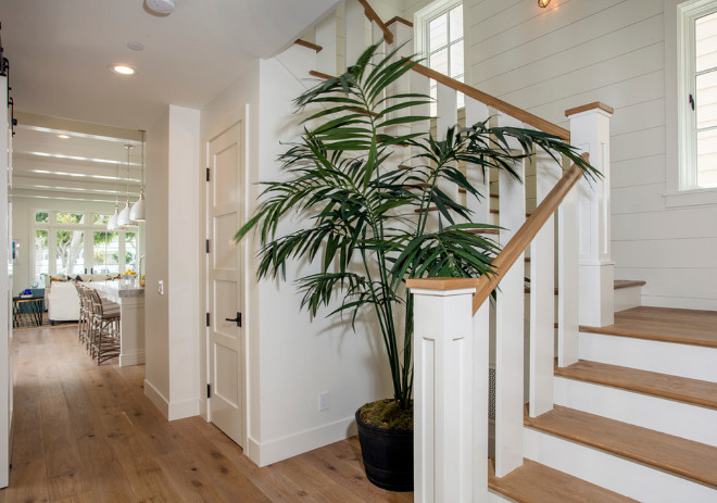 Reclaimed wood stairs. Reclaimed wood stairs and shiplap on walls. Reclaimed wood stairs. Reclaimed wood stairs #Reclaimedwoodstairs #Reclaimedwood #stairs Blackband Design