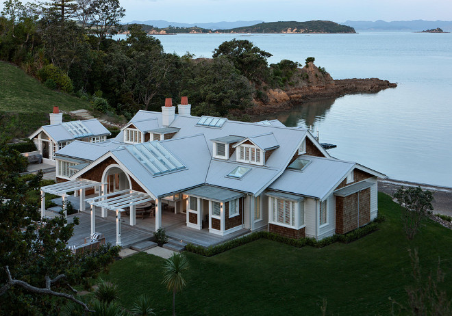 Shingle home with metal roof. Beach house with shingle siding with metal roof. Shingle home with metal roof. Beach house with shingle siding with metal roof. Christian Anderson Architects