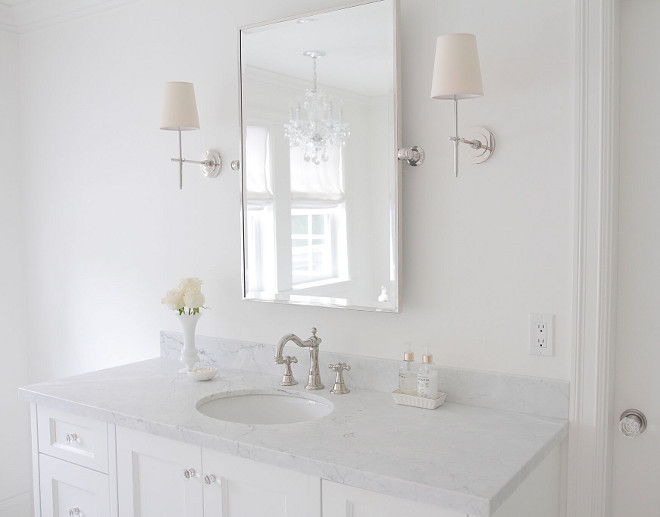 White Master Bathroom. Crisp White Master Bathroom. White Master Bathroom Ideas. White Bathroom #WhiteMasterBathroom #whitebathroom #White #MasterBathroom #crispwhite #crispwhitebathroom #crispWhiteMasterBathroom jshomedesign