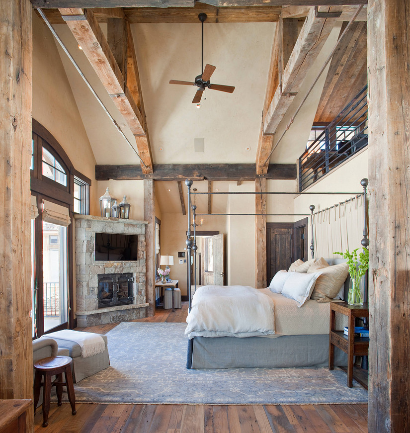 Rustic Bedroom. Rustic Bedroom with rustic reclaimed wood beams. Rustic Bedroom with rustic reclaimed beams. Amazing Rustic Bedroom with rustic reclaimed beams. #RusticBedroom #rusticinteriors #rustic #bedroom #rusticbeams #reclaimedbeams #reclaimedwood #reclaimedwoodbeams id Studio