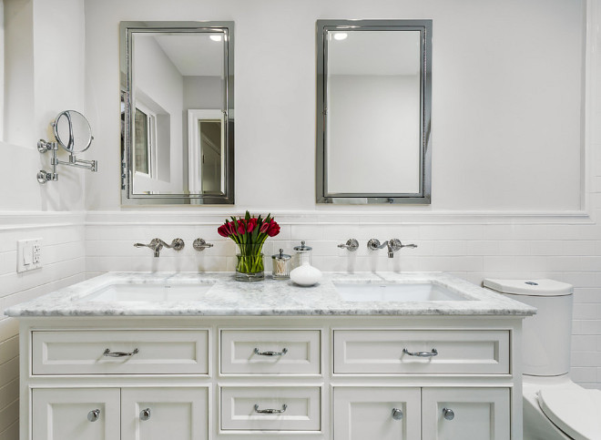 Bathroom Medicine Cabinet. These medicine cabinets were purchased through Restoration Hardware. #MedicineCabinet #Bathroom #restorationHardware Robert Frank Interiors. Clark Dugger Photography