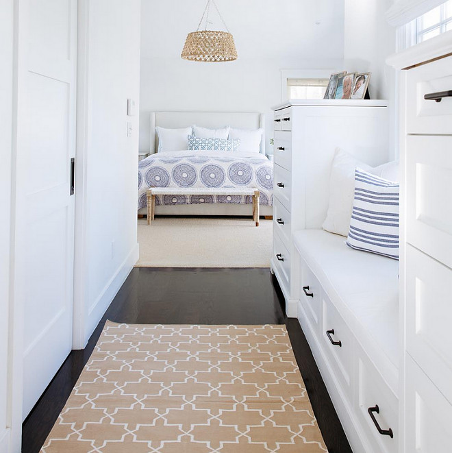 Bedrooom window seat with built in dressers on each side. Great usage of space. Extra storage. Rita Chan Interiors