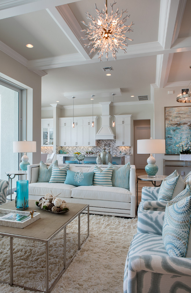 Florida Beach House With Turquoise Interiors Home Bunch Interior Design Ideas - Gray And Turquoise Living Room Decorating Ideas