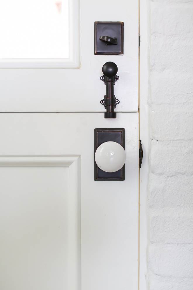 Dutch Door Hardware. Door Hardware is Emtek ceramic door handles. Winkle Custom Homes. Melissa Morgan Design. Ryan Garvin Photography