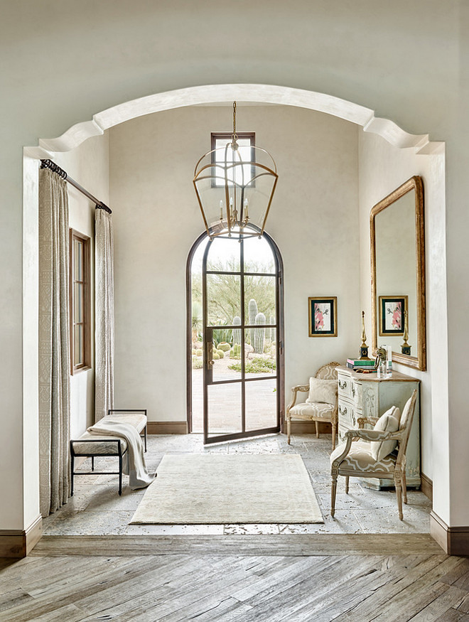 Foyer Hardwood Flooring. Foyer combines Limestone Floor Tiles and Rustic Hardwood Flooring. Hardwood Flooring. Foyer rustic hardwood flooring is DuChâteau's Slat from The Heritage Timber Edition. #Hardwoodflooring #rusticflooring #rustichardwood #timberhardwood #foyer #foyerhardwoodflooring DuChateau Floors Kim Scodro Interiors