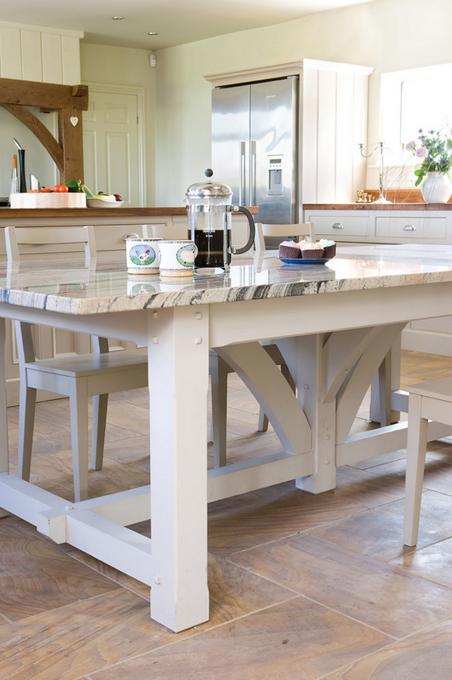 Handmade table with matching granite countertop. #Handmadetable #granitecountertop handmade-table-with-matching-granite-countertop Hill Farm Furniture Ltd