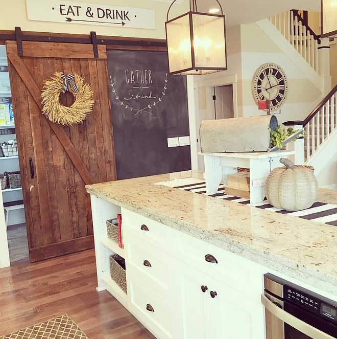 kitchen-pantry-barn-door-and-chalk-wall-yellowprairieinteriors-via-instagram