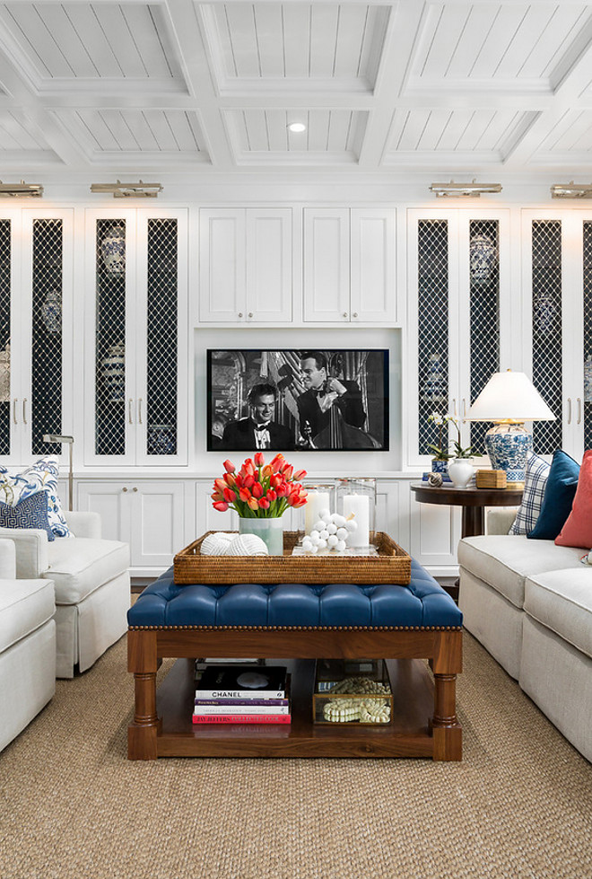 Living room Ottoman. Living room Ottoman Coffee Table. Living room Ottoman Coffee table #Livingroom #Ottoman #Coffeetable Robert Frank Interiors. Clark Dugger Photography.