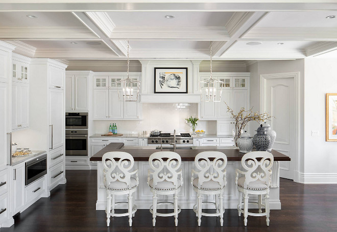 Kitchen coffered ceiling. Kitchen coffered ceiling. White Kitchen coffered ceiling. #Kitchencofferedceiling #kitchen cofferedceiling Luxe Kitchens & Interiors. 