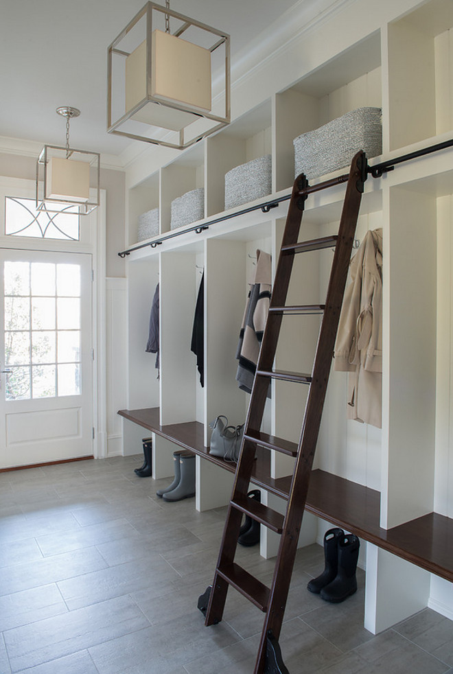 Mudroom cabinet with ladder. Pecora Brothers, Inc.