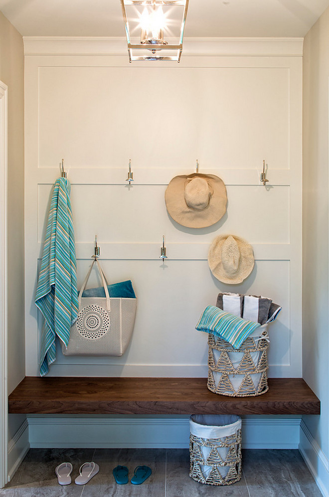 Small Mudroom. Small mudroom nook. #SmallMudroom #mudroom #nook mudroom-small-mudroom-nook-small-mudroom-nook-wall-with-hooks Hendel Homes. Vivid Interior Design - Danielle Loven.