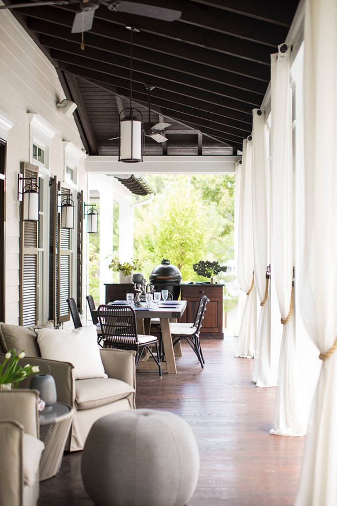 Porch Built in BBQ, Outdoor dining room and outdoor living area. #Outddors #Porch # Patio #Outdoordiningroom #outdoorlivingroom Heather Garrett Design