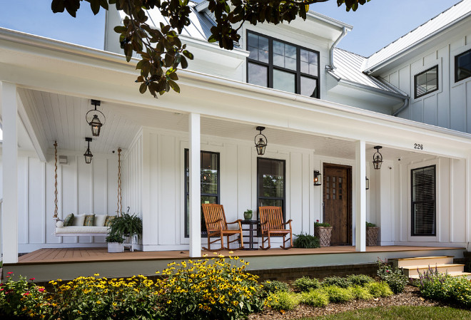 White Exterior Paint Color. White Farmhouse Exterior Paint Color Benjamin Moore OC-17 White Dove. White Farmhouse Exterior Paint Color is similar to Benjamin Moore OC-17 White Dove. #WhiteFarmhouse #whiteExterior #PaintColor #BenjaminMooreOC17WhiteDove J Taylor Designs