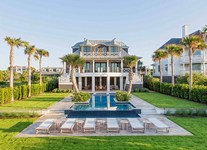 Located in the small beach town of Isle of Palms, South Carolina, this beach house feature beautiful rustic coastal interiors. #smallbeachtown #IsleofPalms #SouthCarolina #beachhouse #beautiful #rustic #coastalinteriors Herlong & Associates Architects + Interiors