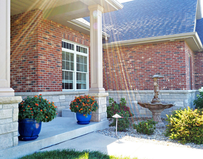 Front Exteriro. Brick and stone brick exterior For the front exterior of the house we selected brick and stone with vinyl shake shingle horizontal siding. #frontexterior #brickandstoneexterior #bricexterior #stoneexterior Home Bunch Beautiful Homes of Instagram wowilovethat