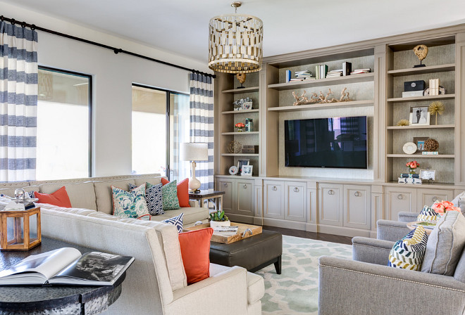 Colorful family room for a family of 5. Colorful family room for a family of 5. #Colorfulfamilyroom colorful-family-room-for-a-family-of-5 J & J Design Group, LLC