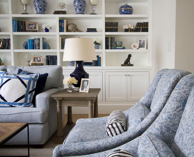 Layered Living room. We layered different textures —in a variety of bright and lively colors, sometimes in elegantly adorned accents. The gentle swoop arms on the accent chairs, with punches of pattern, accentuate our California-happy charm. Accent Chair Upholstery: Barclay Butera for Kravet. Wall Color: Benjamin Moore “White Dove”. #layred #livingroom #whitedove #benjaminmoore Home Bunch Beautiful Homes of Instagram Bryan Shap @realbryansharp