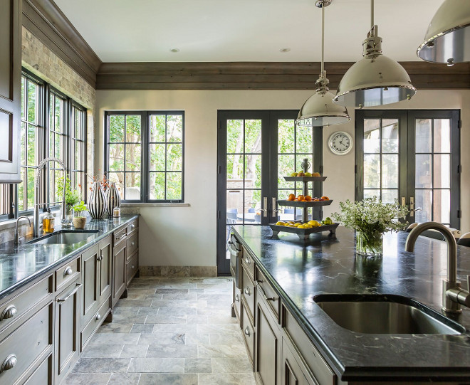 Kitchen Countertop. Soapstone. The kitchen countertop is soapstone. #Kitchen #Countertop #Soapstone Hendel Homes