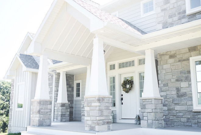 Tapered Craftsman Columns. The stunning exterior of this home feature several tapered craftsman columns. #TaperedCraftsmanColumn #TaperedCraftsmanColumns #TaperedCraftsmanPorchColumn