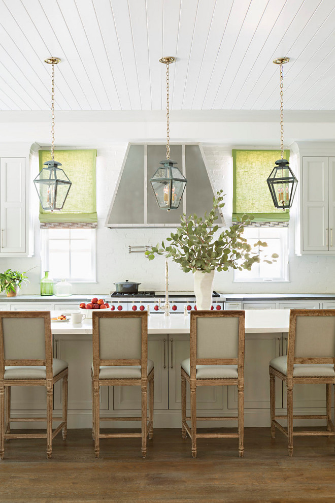 Grey kitchen with green accents. Light Grey kitchen with green accents. Lighting is by Urban Electric Co. #Greykitchen #greenaccents #kicthendecor Matt Morris Development