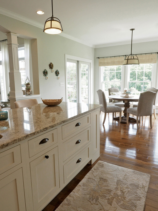 Kitchen and breakfast nook lighting. Light fixtures are Murray Feiss. #Kitchen #Breakfastnooklighting #lighting #lightfixture #lights Home Bunch Beautiful Homes of Instagram wowilovethat