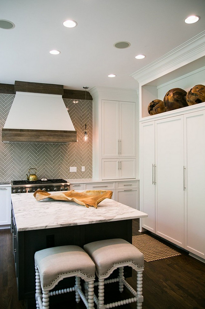 kitchen-1 This kitchen has a very clean, sleek look without being cold. Cabinets are white shaker style.