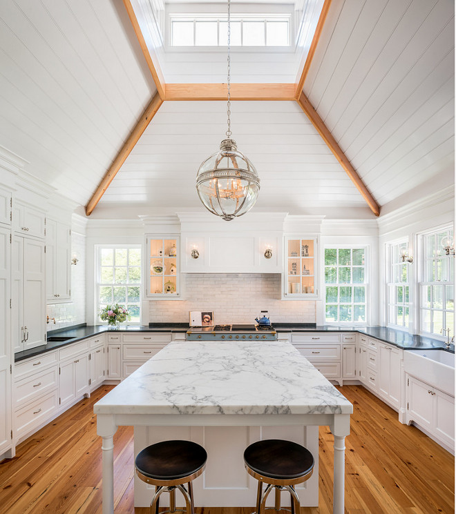 kitchen-skylight. Kitchen skylight. The kitchen countertops are soapstone and marble. #kitchenskylight #kitchen #skylight EC Trethewey Building Contractors, Inc