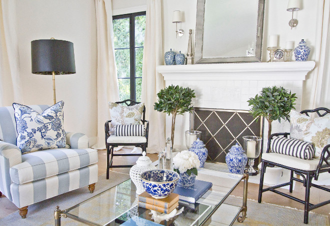 I used well-collected accents of color and kept foundation pieces neutral. That way, pattern can be removed and re introduced in a variety of colors throughout the year. Coffee Table: Restoration Hardware. Floor Lamp: Jonathan Adler lHome Bunch Beautiful Homes of Instagram Bryan Shap @realbryansharpiving-room-furniture