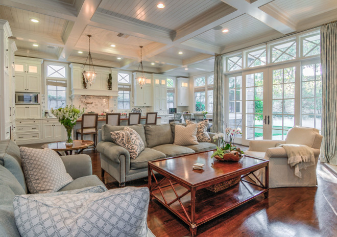 Open concept traditional white kitchen. Open concept traditional white kitchen opens to family room. #Openconcept #traditionalwhitekitchen #openfamilyroom Matt Morris Development