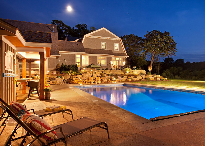 Pool. Backyard with pool and cabana. Pool #pool #cabana pool Hendel Homes
