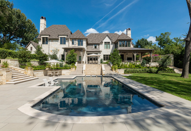 Pool. French home pool. Pool. French home pool. Pool. French home pool backyard ideas. #Pool #Frenchhome #backyard Allan Edwards Builder Inc