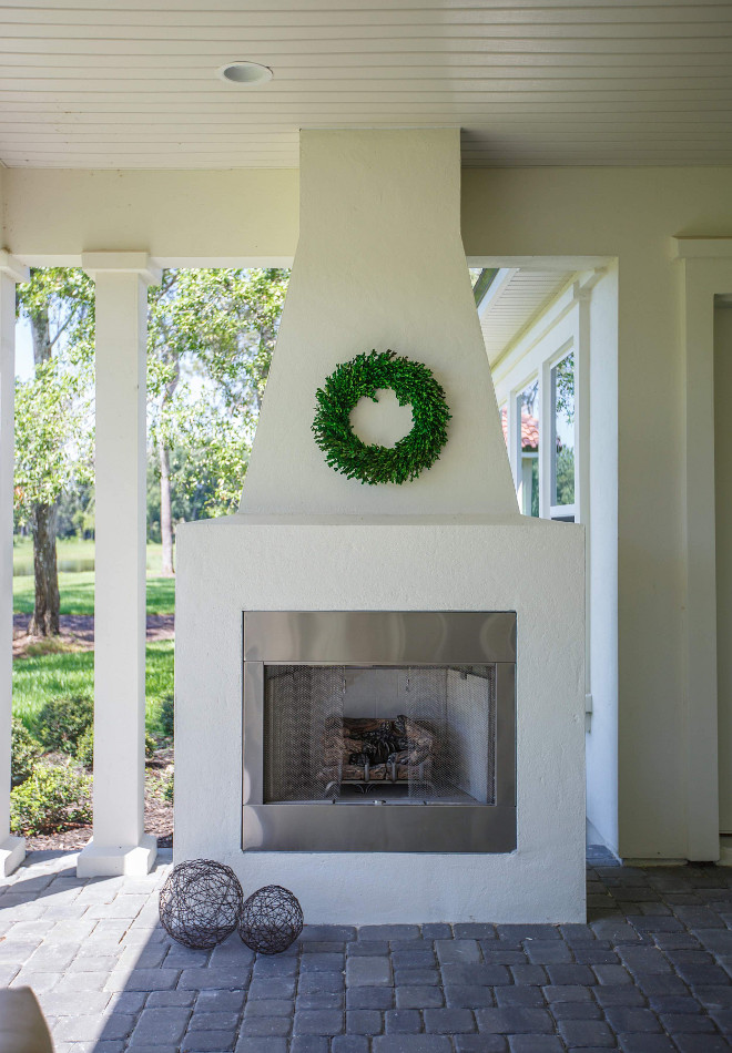 Stucco Outdoor Fireplace. Stucco Outdoor Fireplace ideas. Neutral Stucco Outdoor Fireplace #StuccoOutdoorFireplace #StuccoFireplace stucco-outdoor-fireplace Cottage Home Company