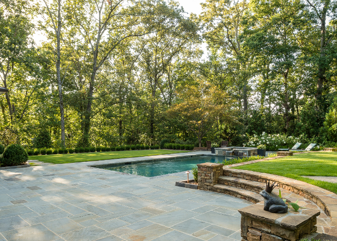 Bluestone patio stone. Stone patio is Kentucky Bluestone. Bluestone patio ideas. Kentucky Bluestone. The patio flat stone is Kentucky Bluestone. Wall stone is Tennessee Grey Orchard #Bluestone #patiostone #stone #bluestonepatio