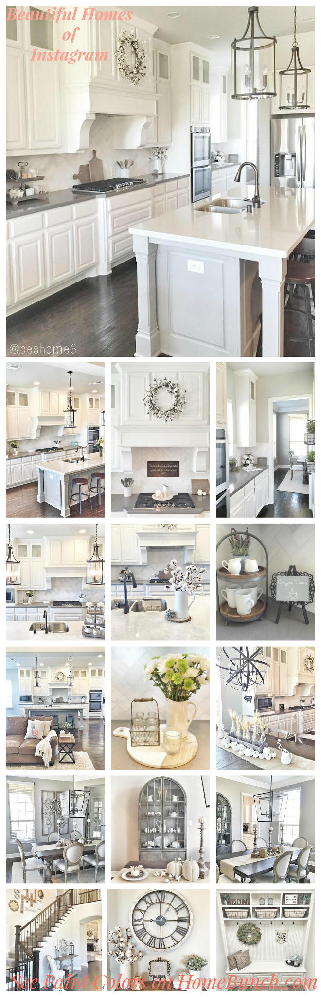 This farmhouse is being extremely popular on Pinterest. The post share all of the details such as paint colors, decor, lighting and more. Very helpful!