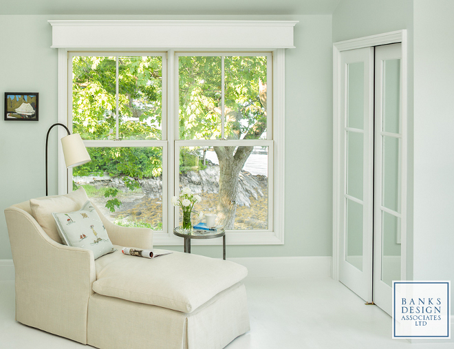 Paint color is Benjamin Moore CW-635 Nelson Blue. Banks Design Associates, LTD & Simply Home