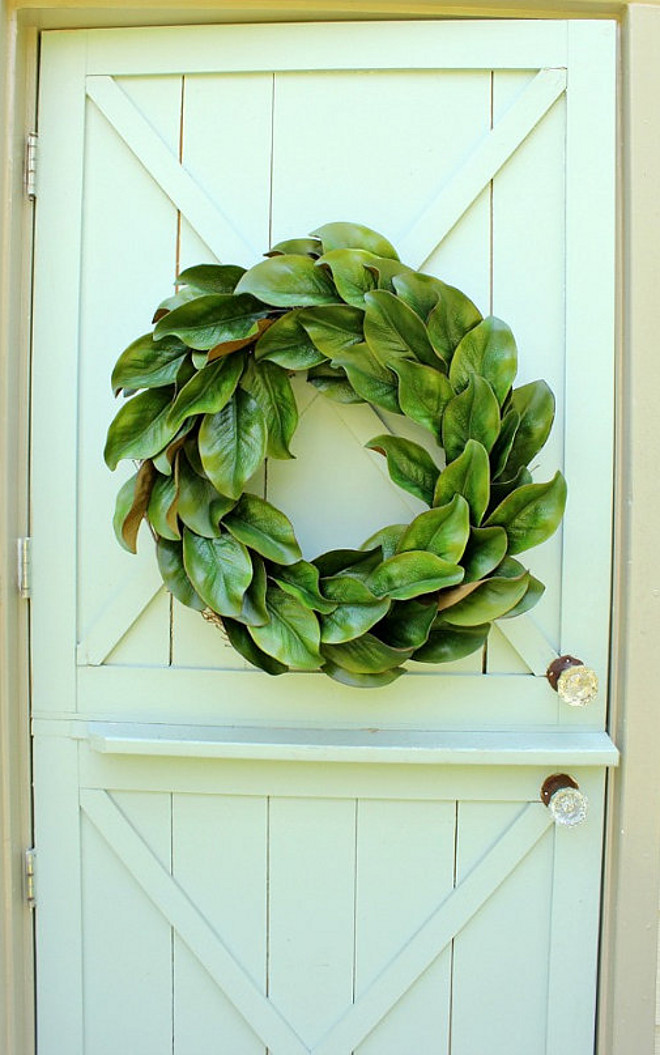 Handmade Magnolia Wreath. Handmade Magnolia Wreath from Etsy. Handmade Magnolia Wreath #HandmadeMagnoliaWreath #MagnoliaWreath DaisyMaeBelle on Etsy