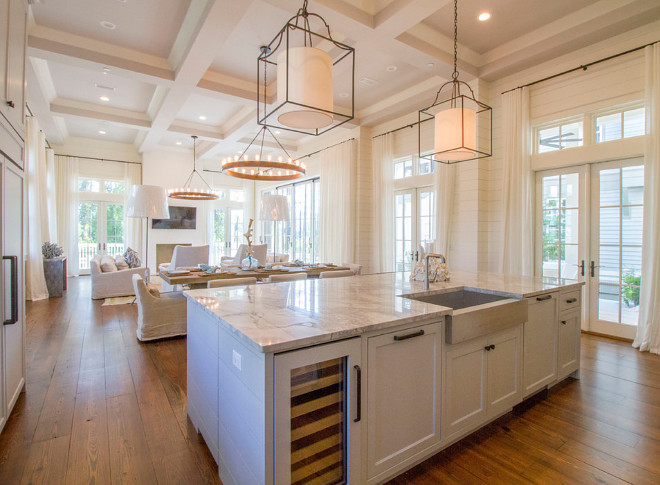 Kitchen Lighting and Family Room Lighting. The kitchen pendants are the Gustavian Lantern from Circa Lighting. The chandeliers are Arteriors Geoffrey 12 Light Chandelier. Kitchen Lighting and Family Room Lighting. Kitchen Lighting and Family Room Lighting #KitchenLighting #FamilyRoomLighting kitchen-lighting-and-family-room-lighting Geoff Chick & Associates