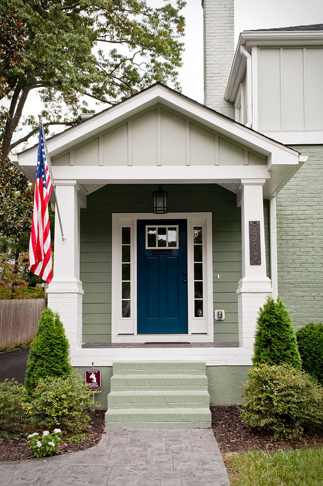 Navy Door Paint Color. Navy Front Door. Sherwin Williams SW6230 Rainstorm. Sherwin Williams SW6230 Rainstorm #SherwinWilliams #SW6230 #Rainstorm #navyfrontdoor #paintcolor #navydoor Virginia Tradition Builders LLC