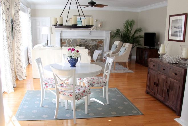 The breakfast nook should be renamed the art table, because it’s most frequently used by my kids for their art projects. The wood sideboard serves as storage for all their art supplies. Home Bunch's Beautiful Homes of Instagram peonypartydesigns