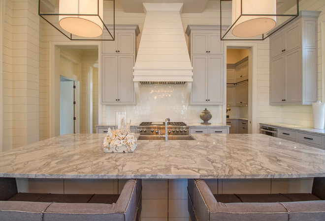 Quartzite Countertop. Quartzite Countertop. Countertop is quartzite. Backsplash is a Walker Zanger ceramic tile. Quartzite Countertop. Kitchen Quartzite Countertop #QuartziteCountertop quartzite-countertop Geoff Chick & Associates