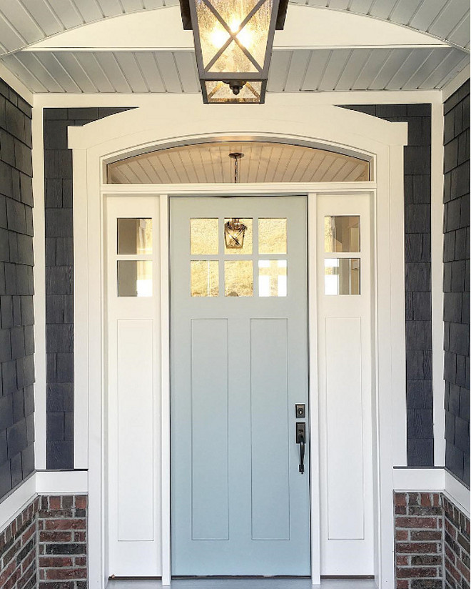 Benjamin Moore Wedgewood Gray. Benjamin Moore Wedgewood Gray. Grey front door paint color. Benjamin Moore Wedgewood Gray. #BenjaminMooreWedgewoodGray Millhaven Homes.