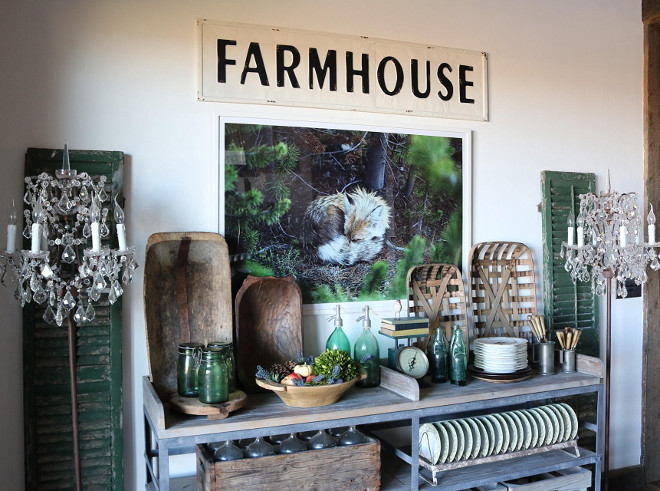 Farmhouse Dining Room Console Table. Farmhouse Dining Room Console Table Ideas. Rustic Farmhouse Dining Room Console Table #rusticFarmhouseDiningRoom #FarmhouseDiningRoomConsoleTable Home Bunch's Beautiful Homes of Instagram @birdie_farm