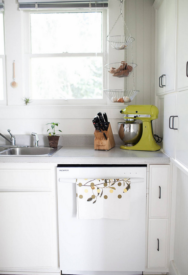 Kitchen hanging baskets racks. Pots aren’t the only items that can be hung in the kitchen! A creative way to conveniently store those onions, garlic bulbs, and other ingredients and crops that you cook with everyday is by hanging them in baskets above your kitchen work area. You don’t have to buy rustic-style racks to achieve this style. All you have to do is make use of your old window frames, screw in some hooks, and voilà—your very own hanging rack! Jennifer Young