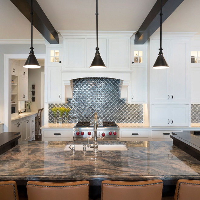 Quartzite. Kitchen island quartzite countertop. Island countertop is Quartzite Fusion Terrazzo. Quartzite Fusion Terrazzo. #QuartziteFusionTerrazzo #FusionTerrazzo Stonewood LLC. Studio M Interiors. Spacecrafting Photography