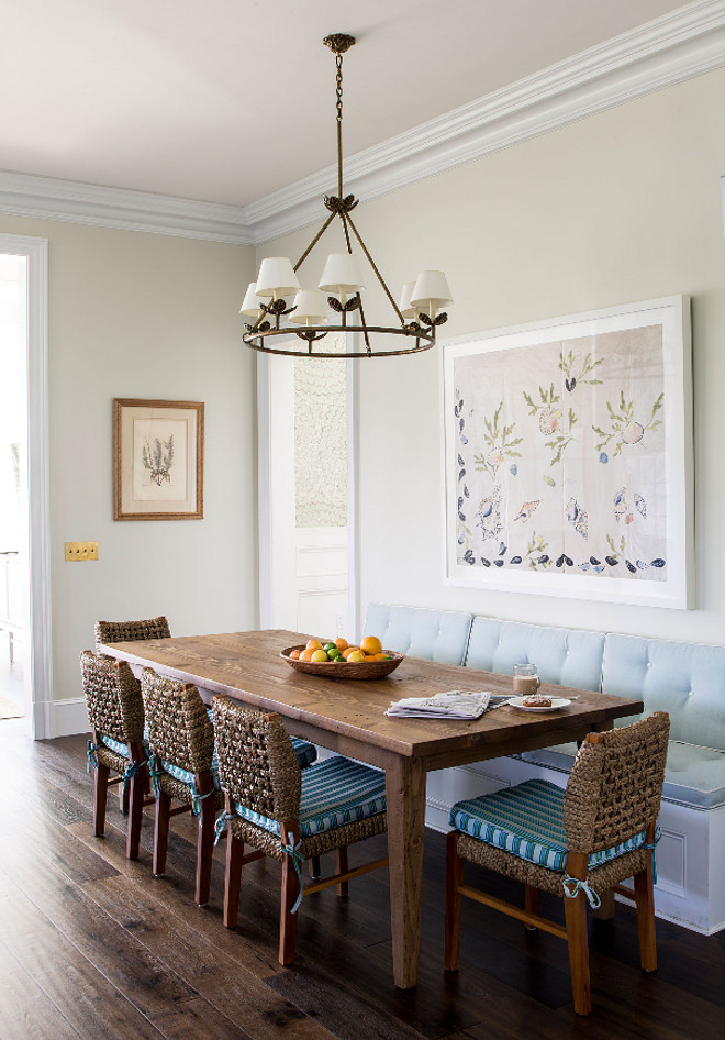 Kitchen Nook. Traditional Aqua Kitchen Nook. Blue and white and turquoise kitchen nook. #KitchenNook #TraditionalKItchenNook #AquaKitchenNook #Blueandwhite #turquoise #kitchennook Andrew Howard Interior Design