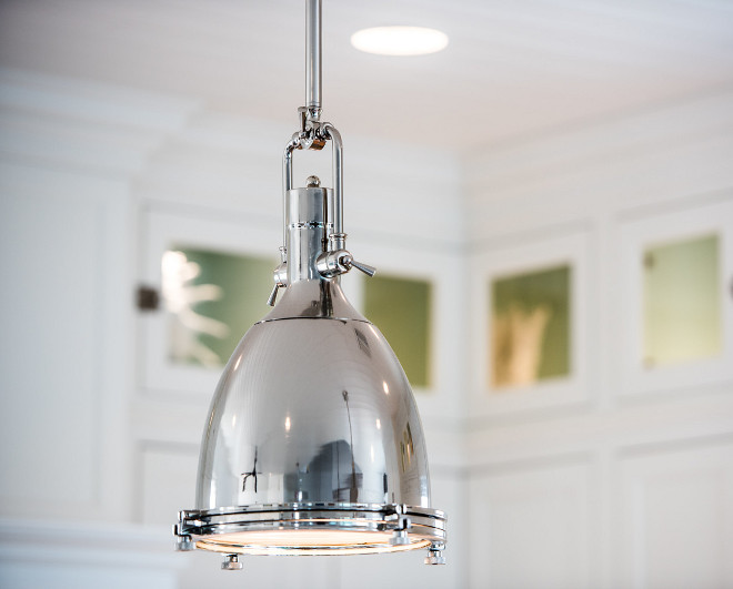 Kitchen island pendant. Hi-Bay 25104 Pendant by Maxim Lighting in Polished Nickel #kitchenislandpendant #kitchenlighting #lighting #pendantlighting Waterview Kitchens