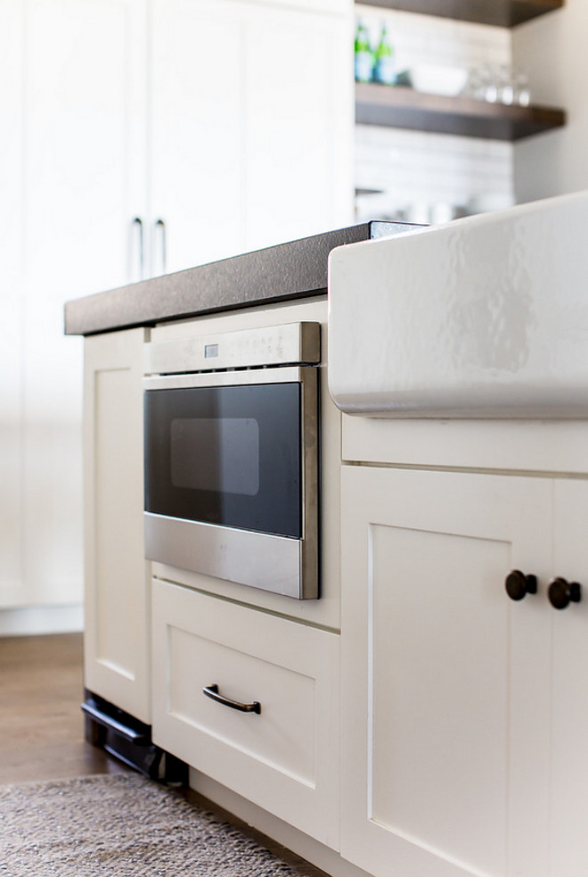 Off white cabinet with thick countertop. Off white cabinet with thick countertop and oiled bronze hardware. Off white cabinet with thick countertop #Offwhitecabinet #thickcountertop Timberidge Custom Homes