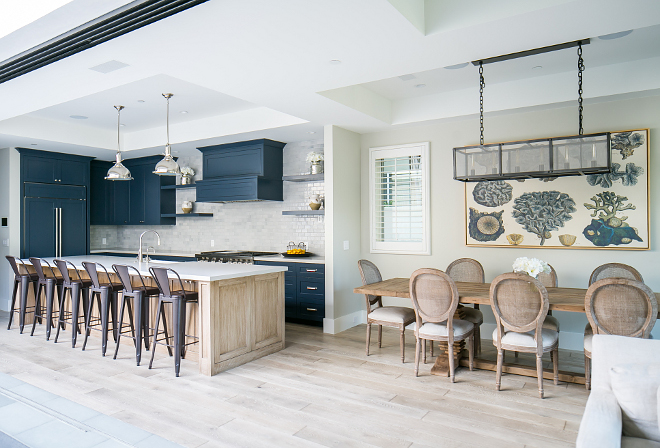 Open kitchen dining room layout. The kitchen seamlessly flows into the dining area. Open kitchen dining room layout ideas. #Openkitchen #opendiningroom #openlayout Patterson Custom Homes